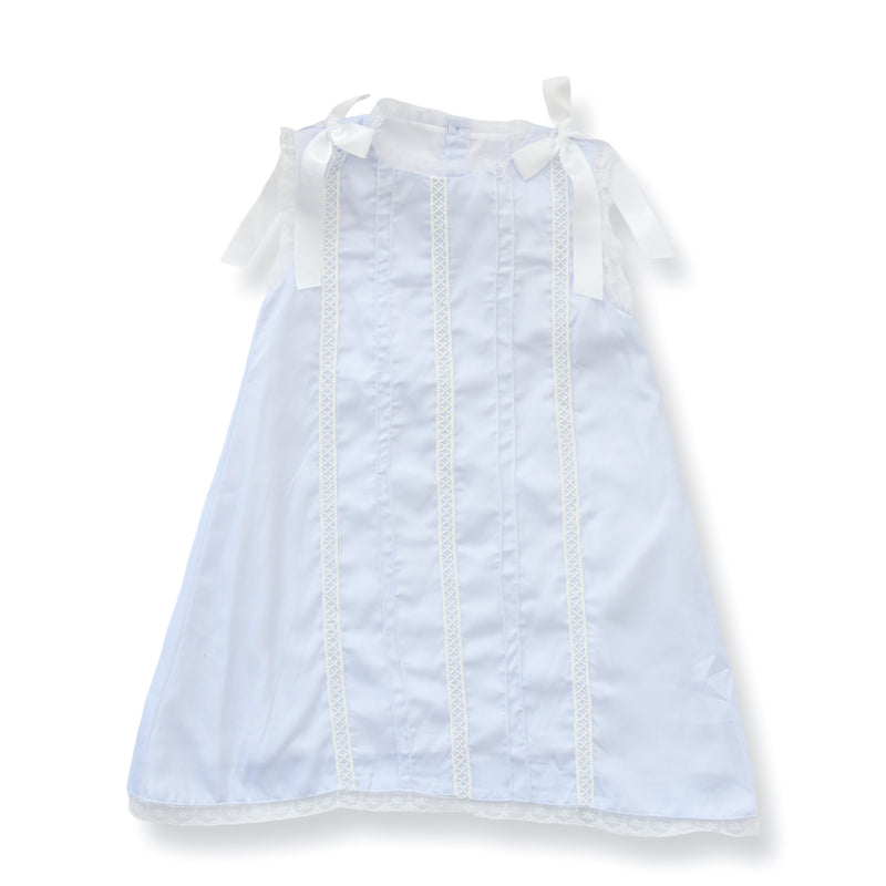 Blue Lace Sleeveless Heirloom Dress