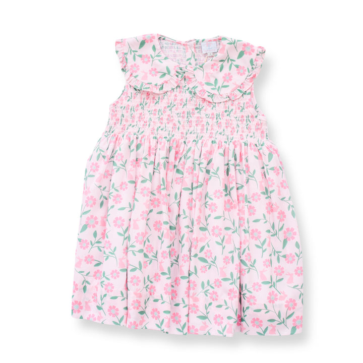 Floral Bunny Smocked Dress