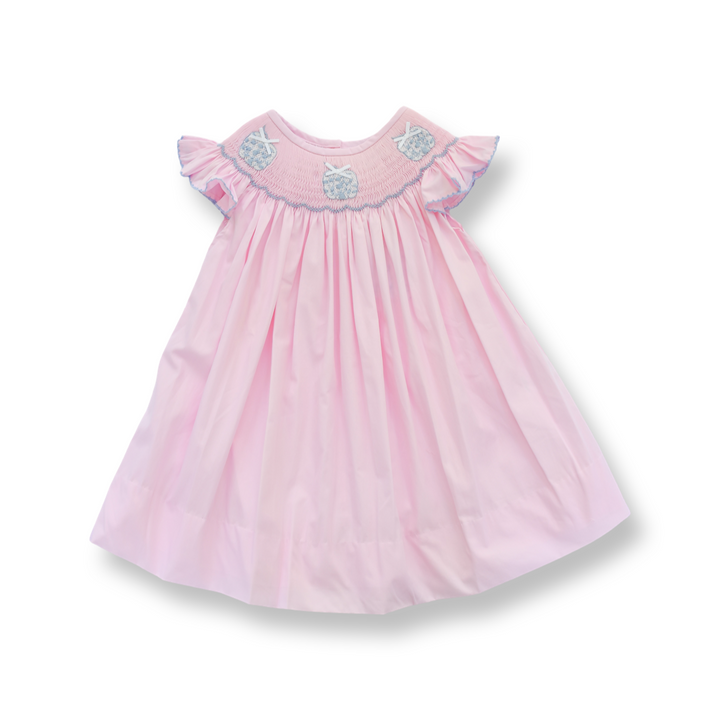 Carly Chinoiserie Pumpkin Smocked Dress