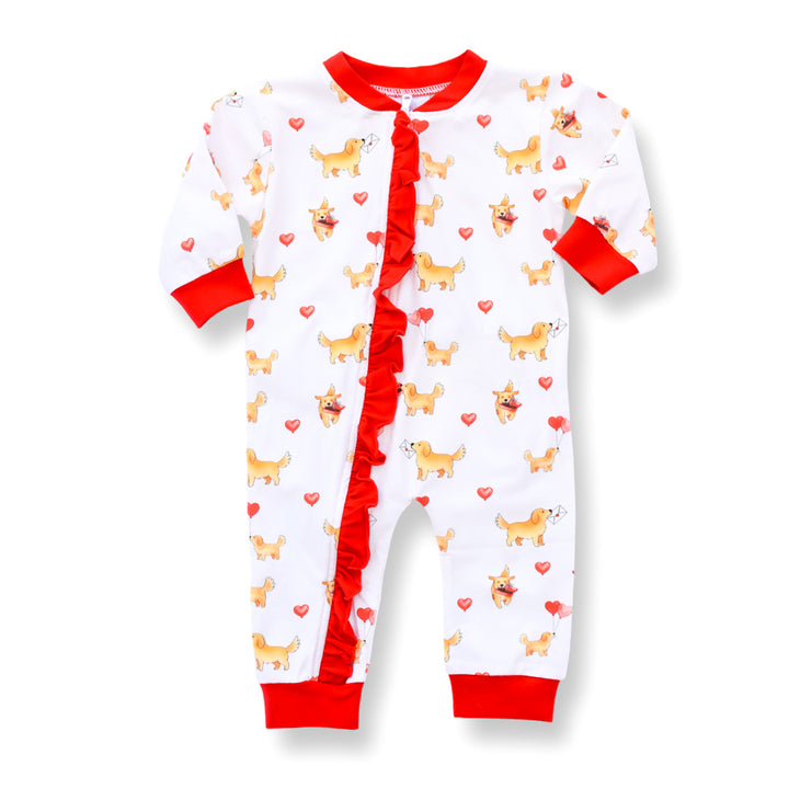 Girls Puppy Kisses Footie