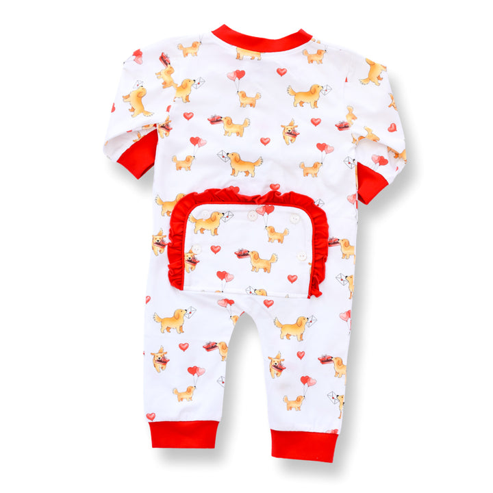 Girls Puppy Kisses Footie