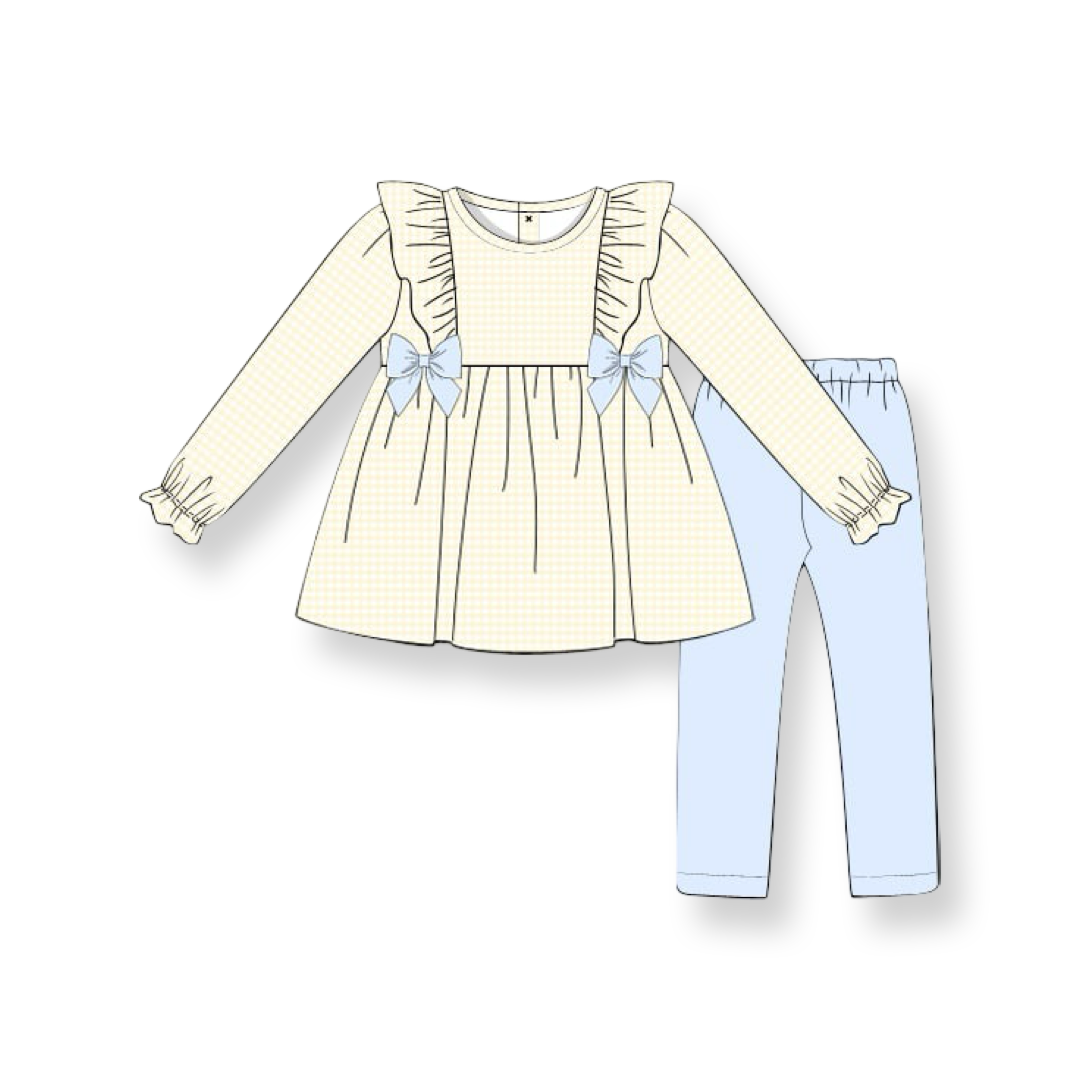 Yellow Gingham Legging Set