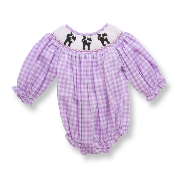 PRE-ORDER Bonnie Black Cat Smocked Bubble