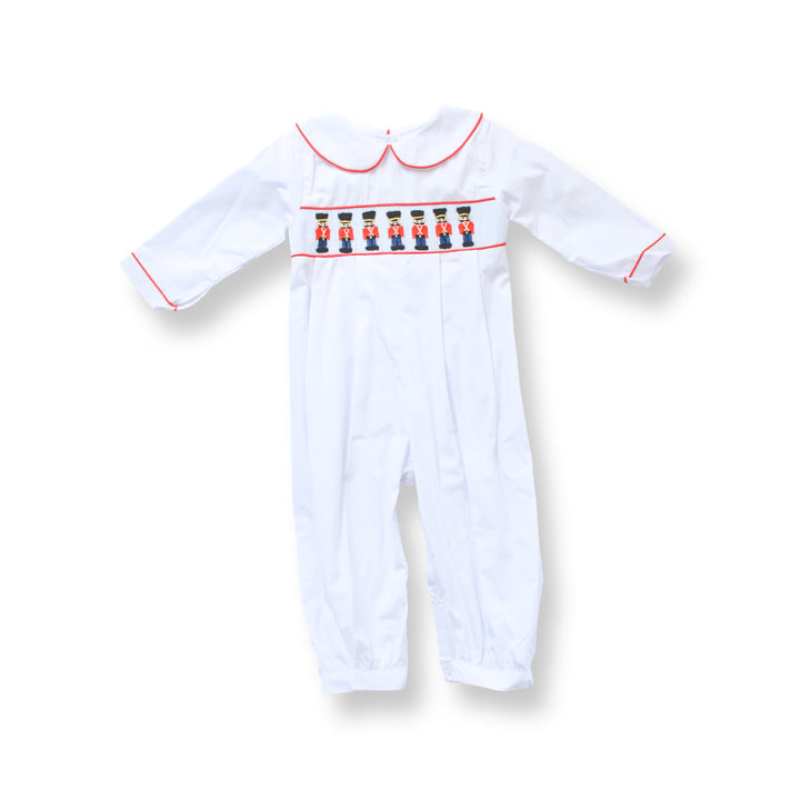 PRE-ORDER Boys White Nutcracker Smocked Boy Longall