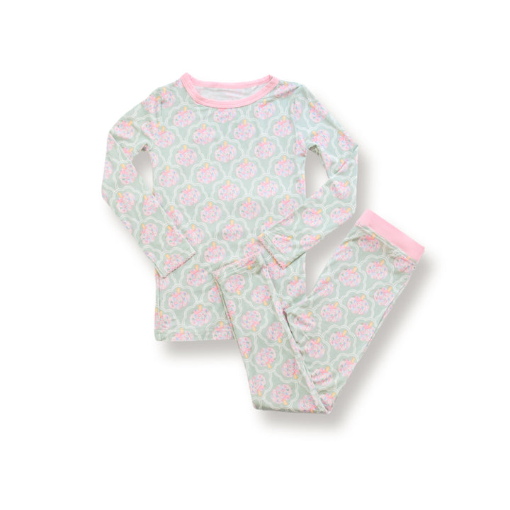 Green and Pink Pumpkin Bamboo Two Piece Set