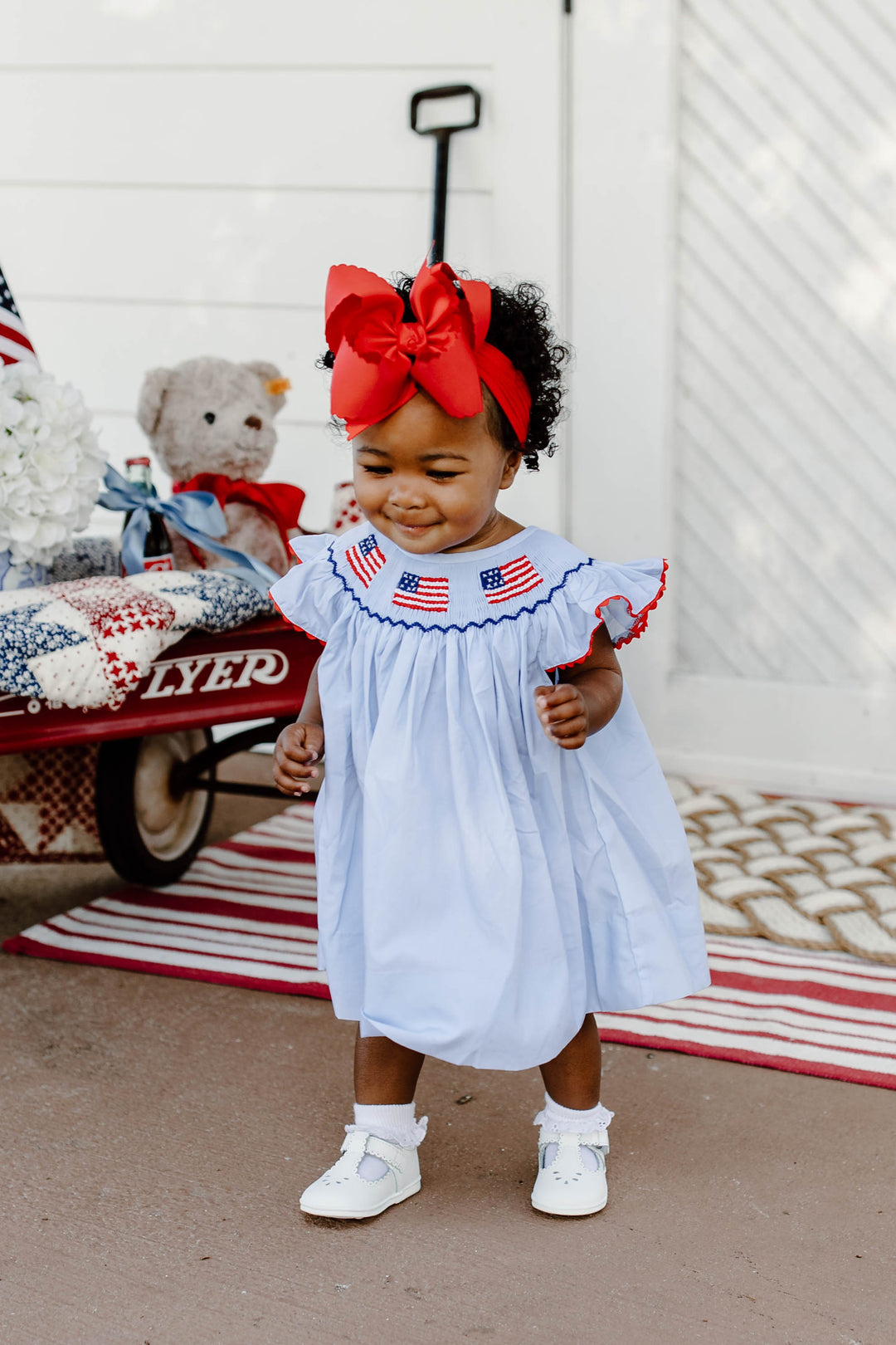 Ellie Smocked Dress in Blue Lillie & Lilah Ellie Smocked Dress in Blue Lillie & Lilah