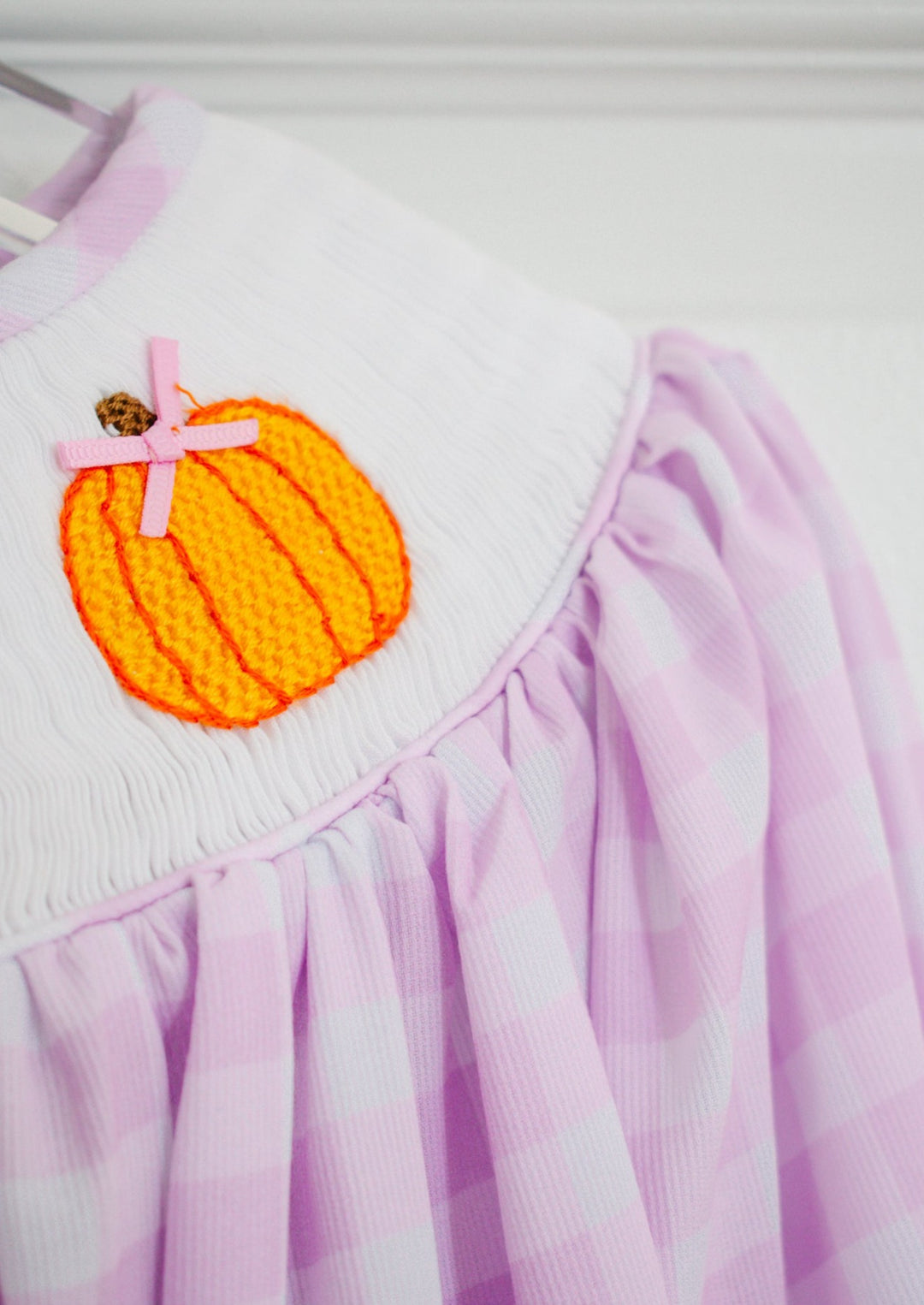 Maive Purple Gingham Pumpkin Dress