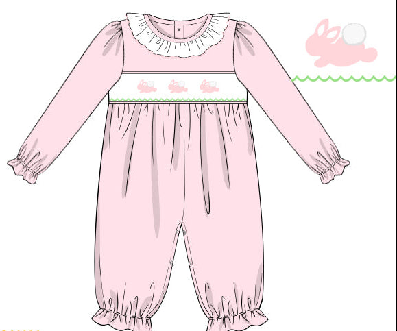 Pink Bunny Romper