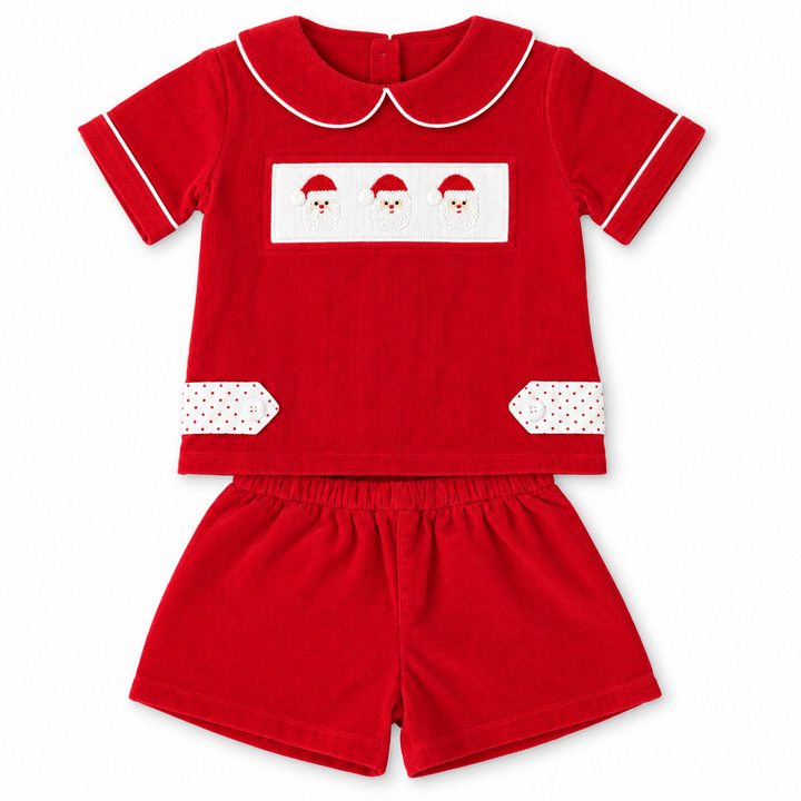 Saint Nick Polka Dot Short Set