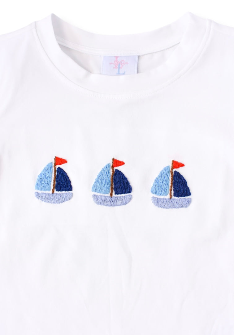 Boys Sailboat Smocked Short Set