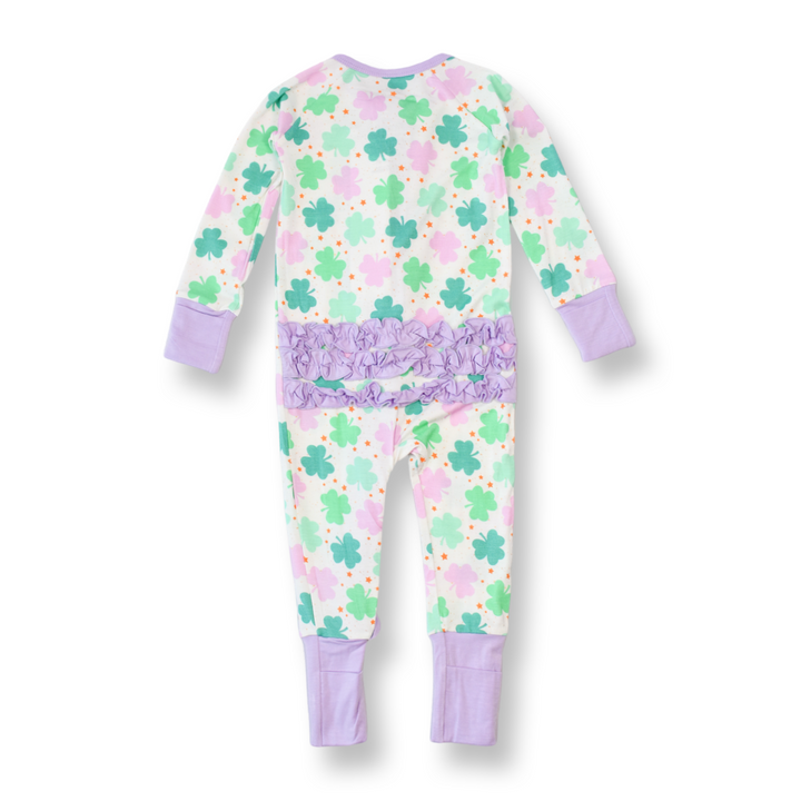 Four Leaf Clover Ruffle Footie