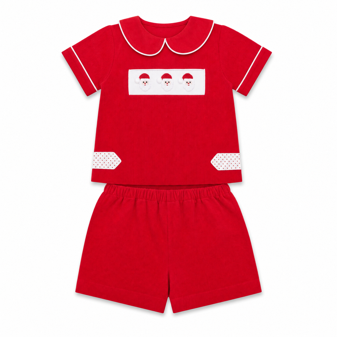 Saint Nick Polka Dot Short Set