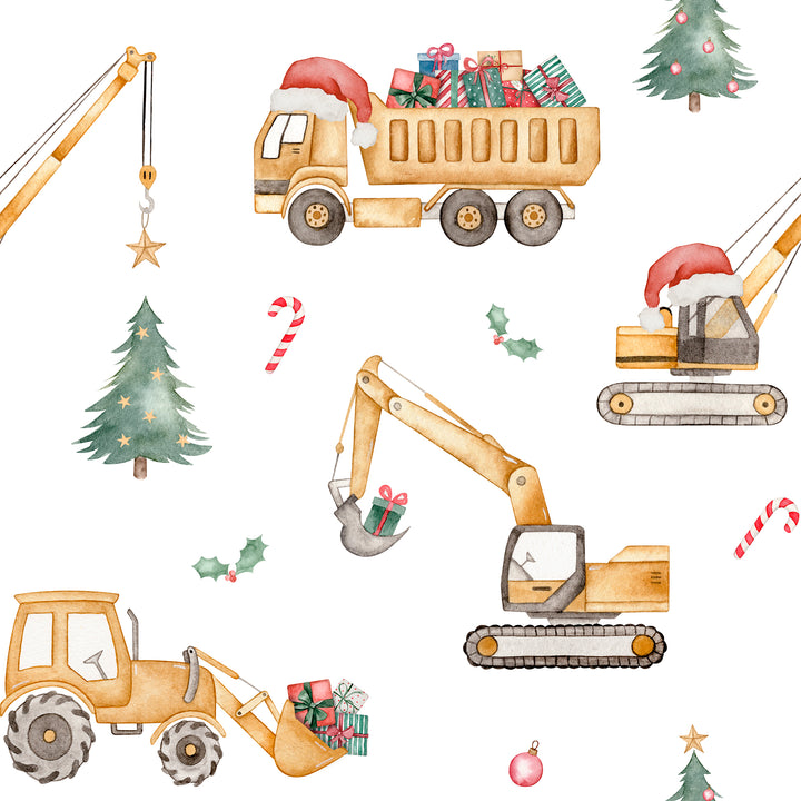 PRE-ORDER Boys Christmas Trucks and Construction Two Piece Pajama Set