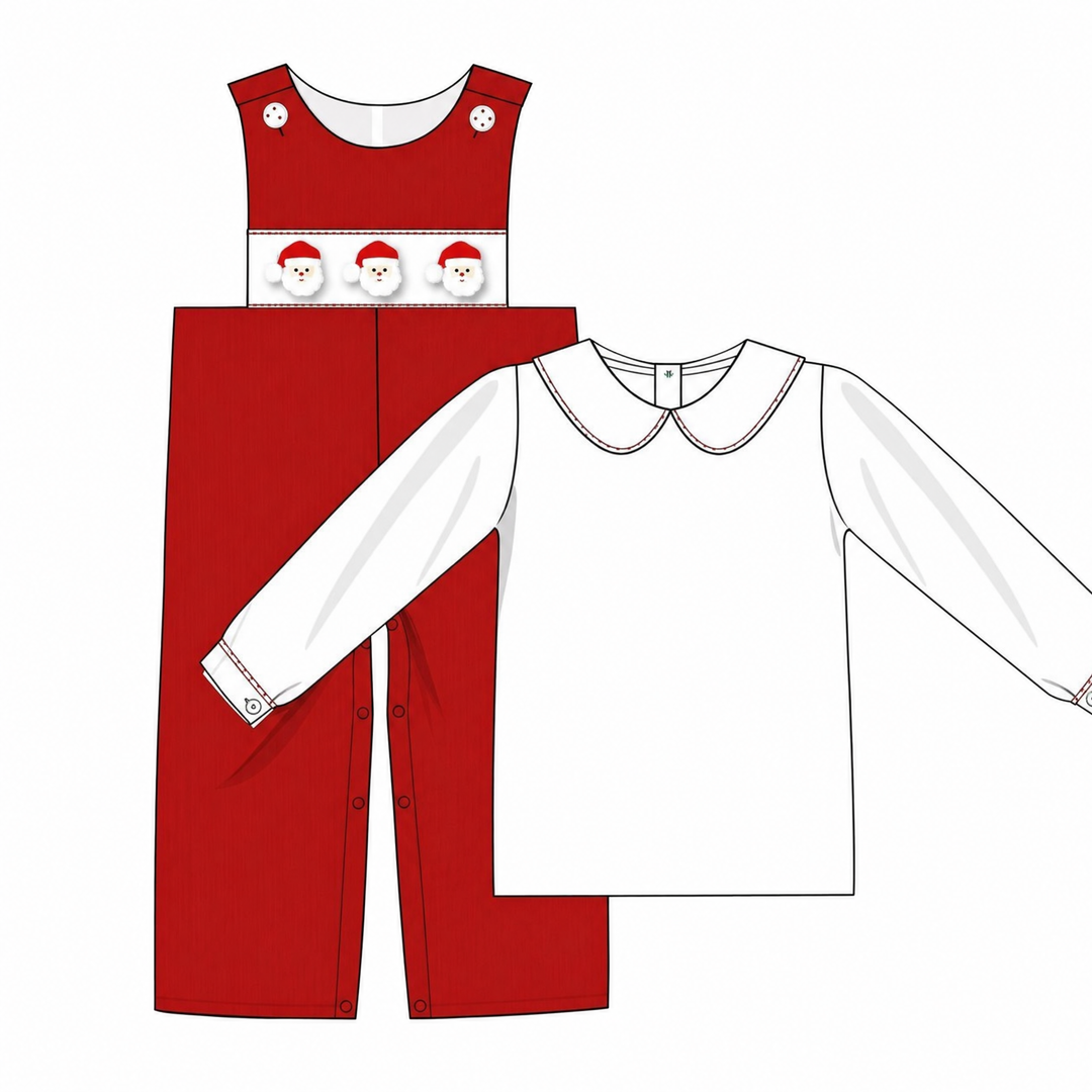 Saint Nick Polka Dot Longall Set