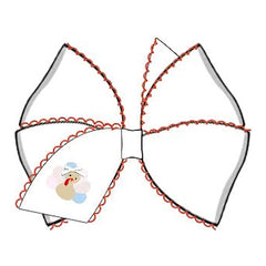 Turkey Hair Bow in White