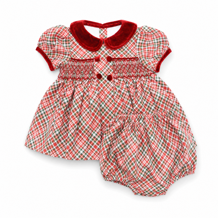 Winterberry Smocked Diaper Set