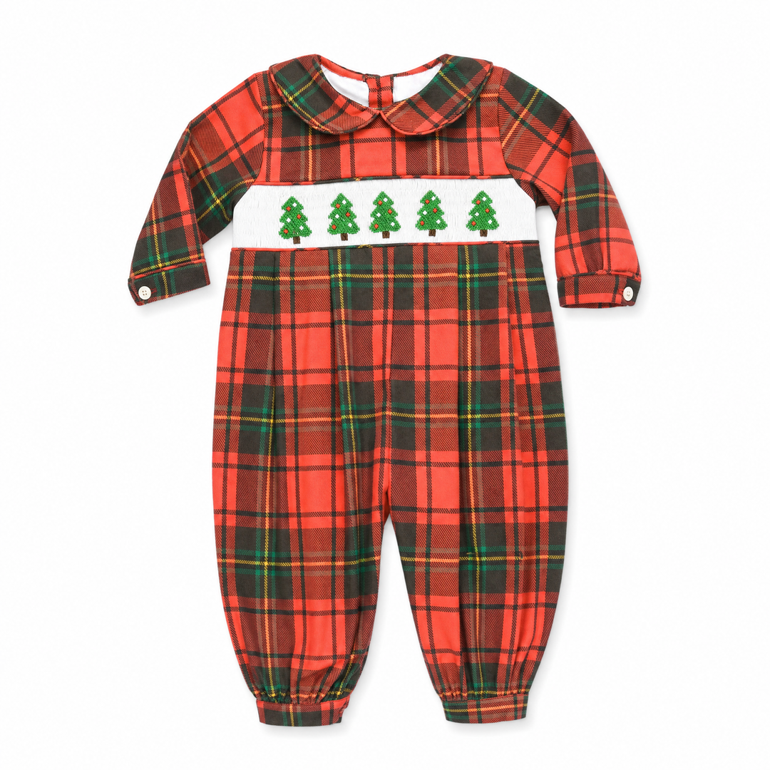 Holiday Pines Smocked Romper