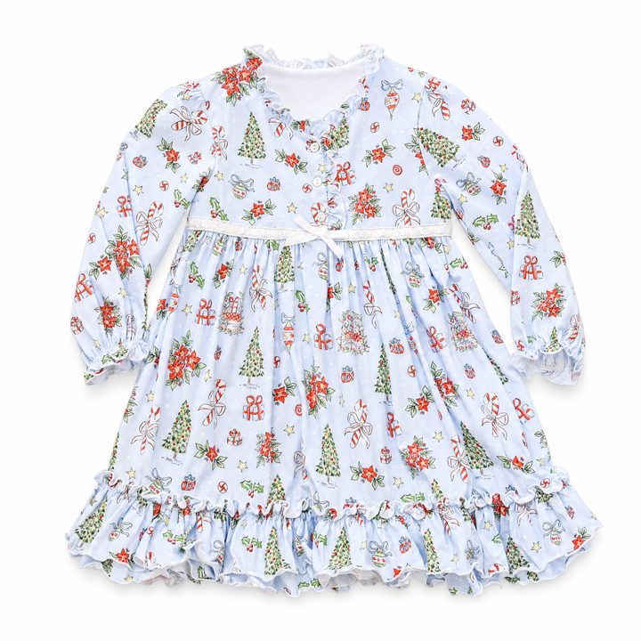 Blue Christmas Nightgown