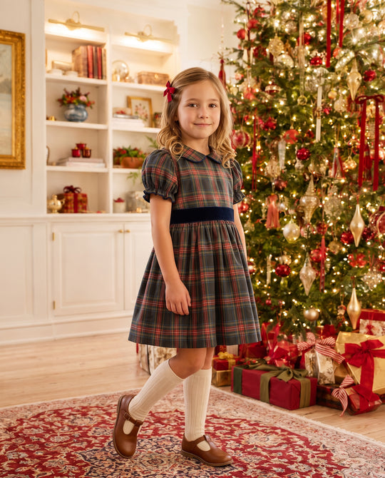 Fiona Dress with Velvet Bow — model photo