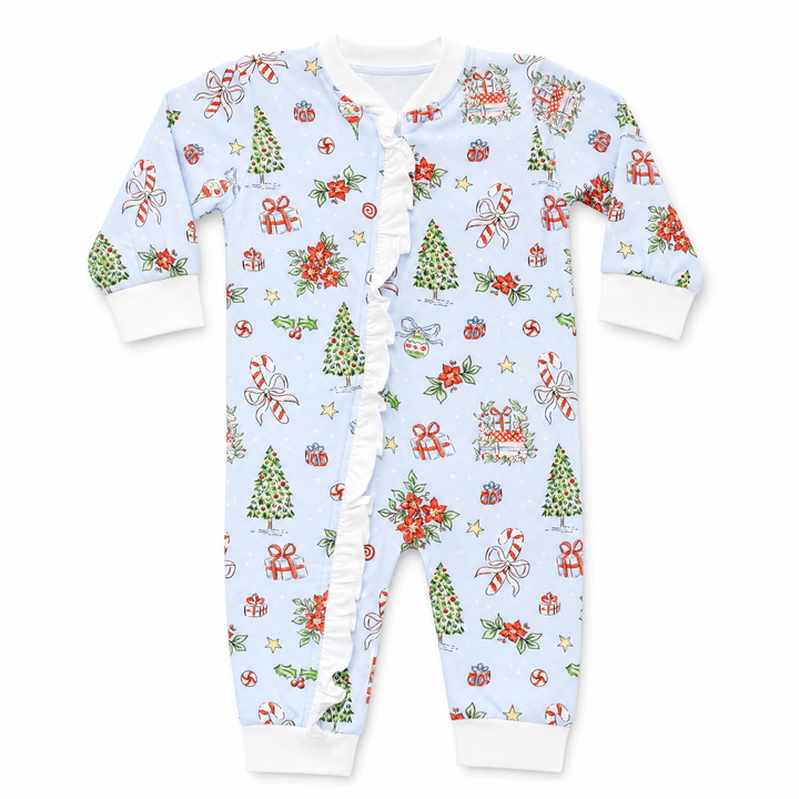 Blue Christmas Footie