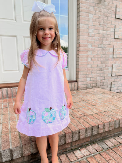 Emma Pink Gingham Apple Dress
