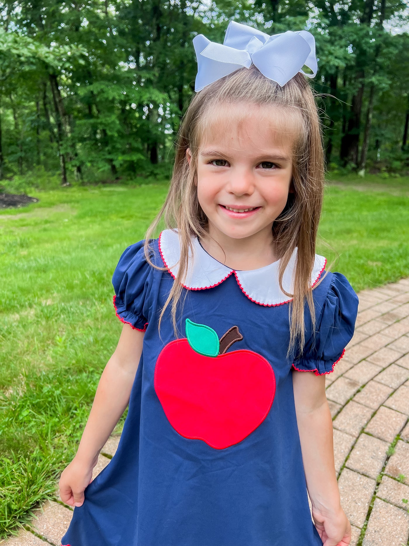 Charlotte Navy Blue Apple Dress