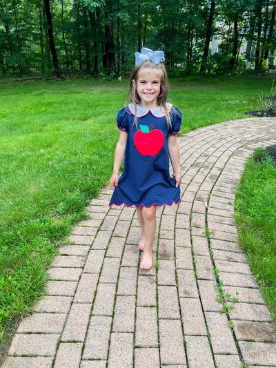 Charlotte Navy Blue Apple Dress