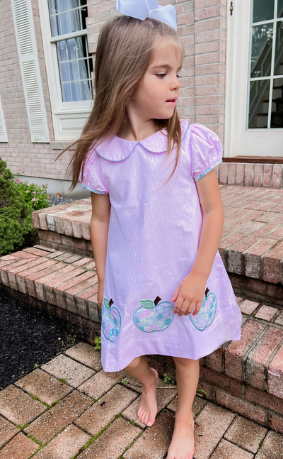 Emma Pink Gingham Apple Dress