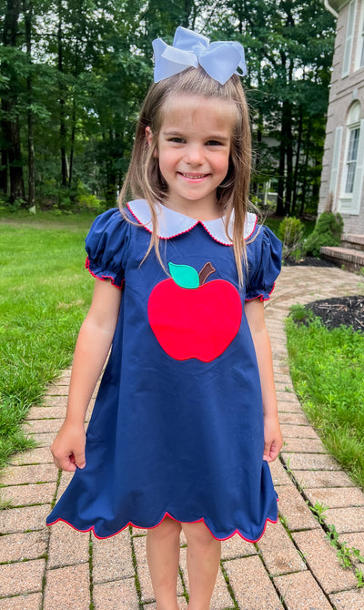 Charlotte Navy Blue Apple Dress