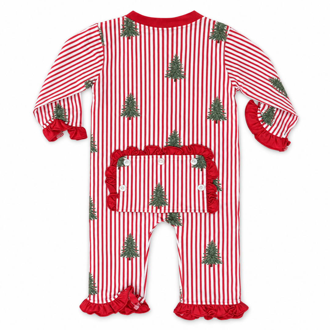 Holiday Pines Ruffle Footie