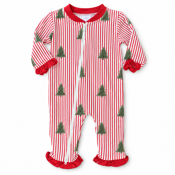 Holiday Pines Ruffle Footie