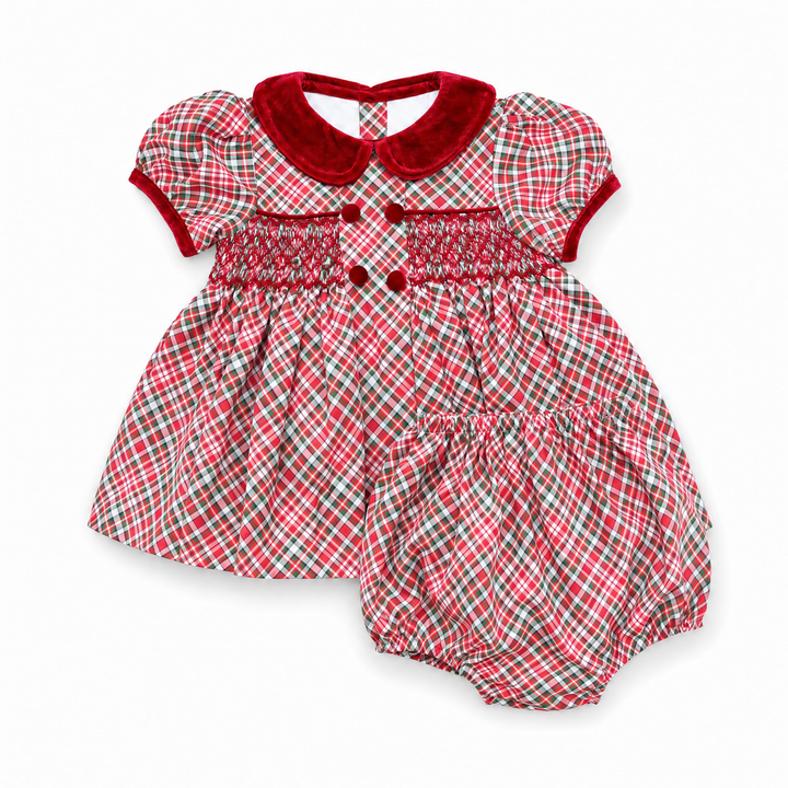 Winterberry Smocked Diaper Set
