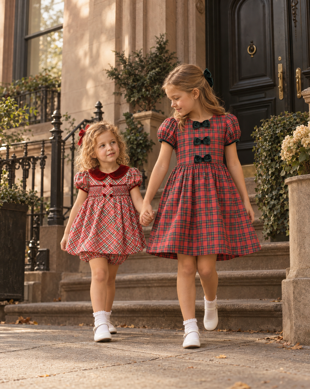 Winterberry Smocked Diaper Set — model photo