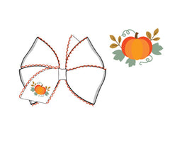 White Pumpkin Hair Bow