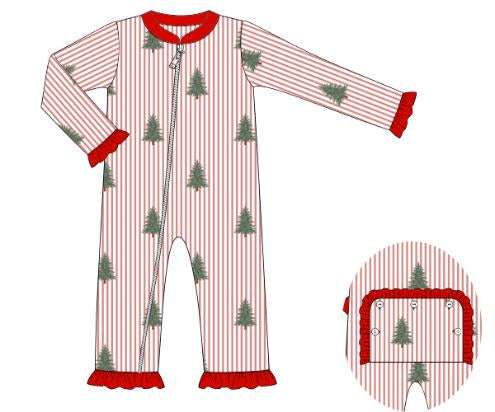 Holiday Pines Ruffle Footie