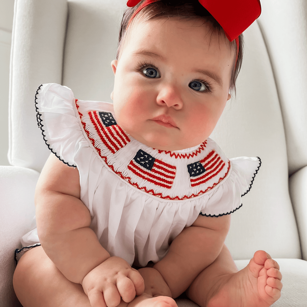 Pre-Order The Ellie Fourth of July Smocked Bubble