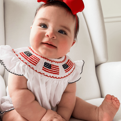 The Ellie Fourth of July Smocked Bubble