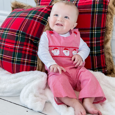 Santa Red Gingham Longall