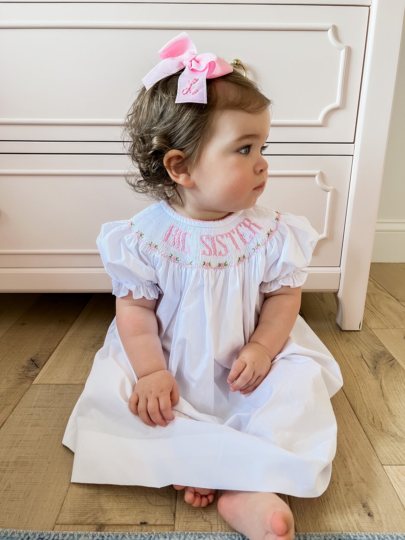 Big Sister Pink Smocked Dress